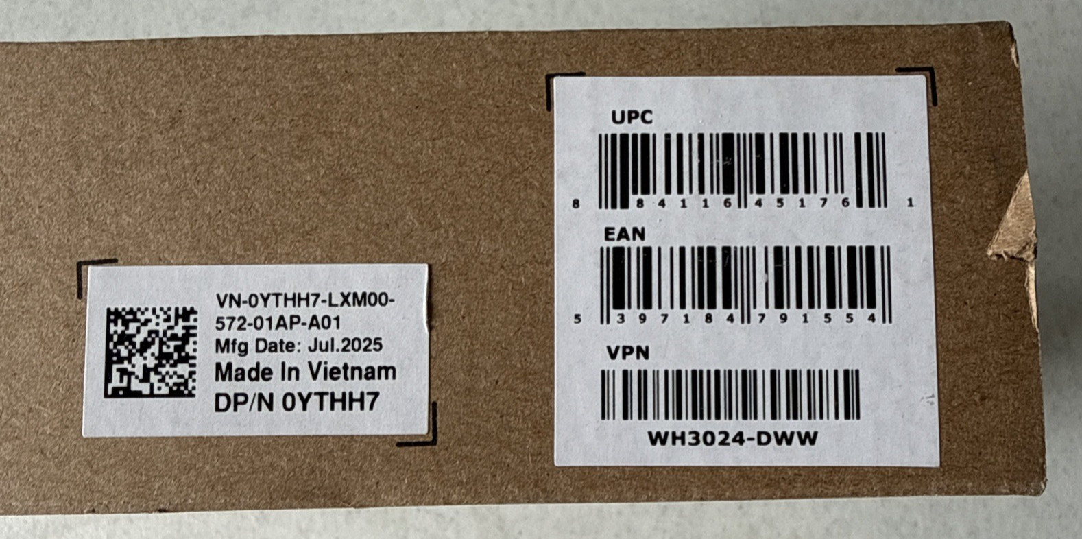 New Dell WH3024 Wired Headset with Built-in Microphone
