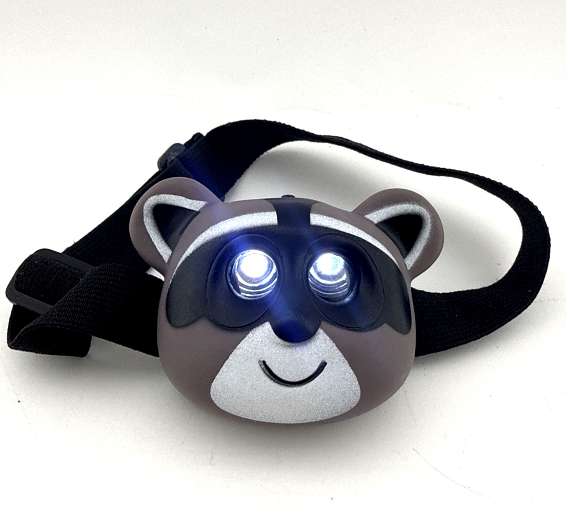 Toysmith Outdoor Discovery Raccoon LED Headlamp Adjustable Strap