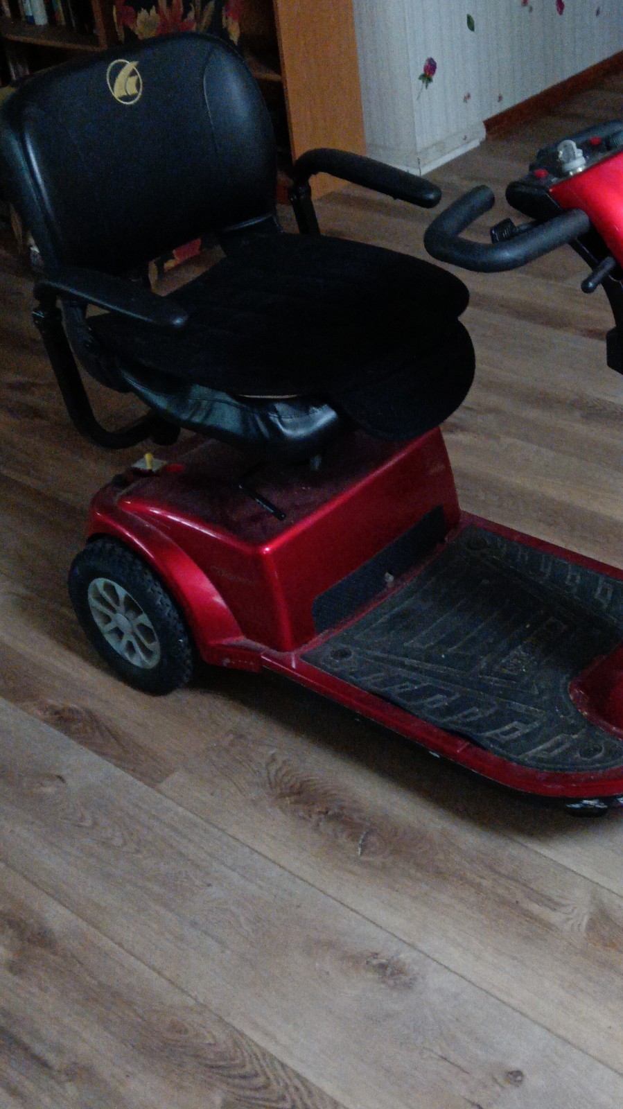 Golden Technologies 3-Wheeled Red Mobility Scooter Removable Battery