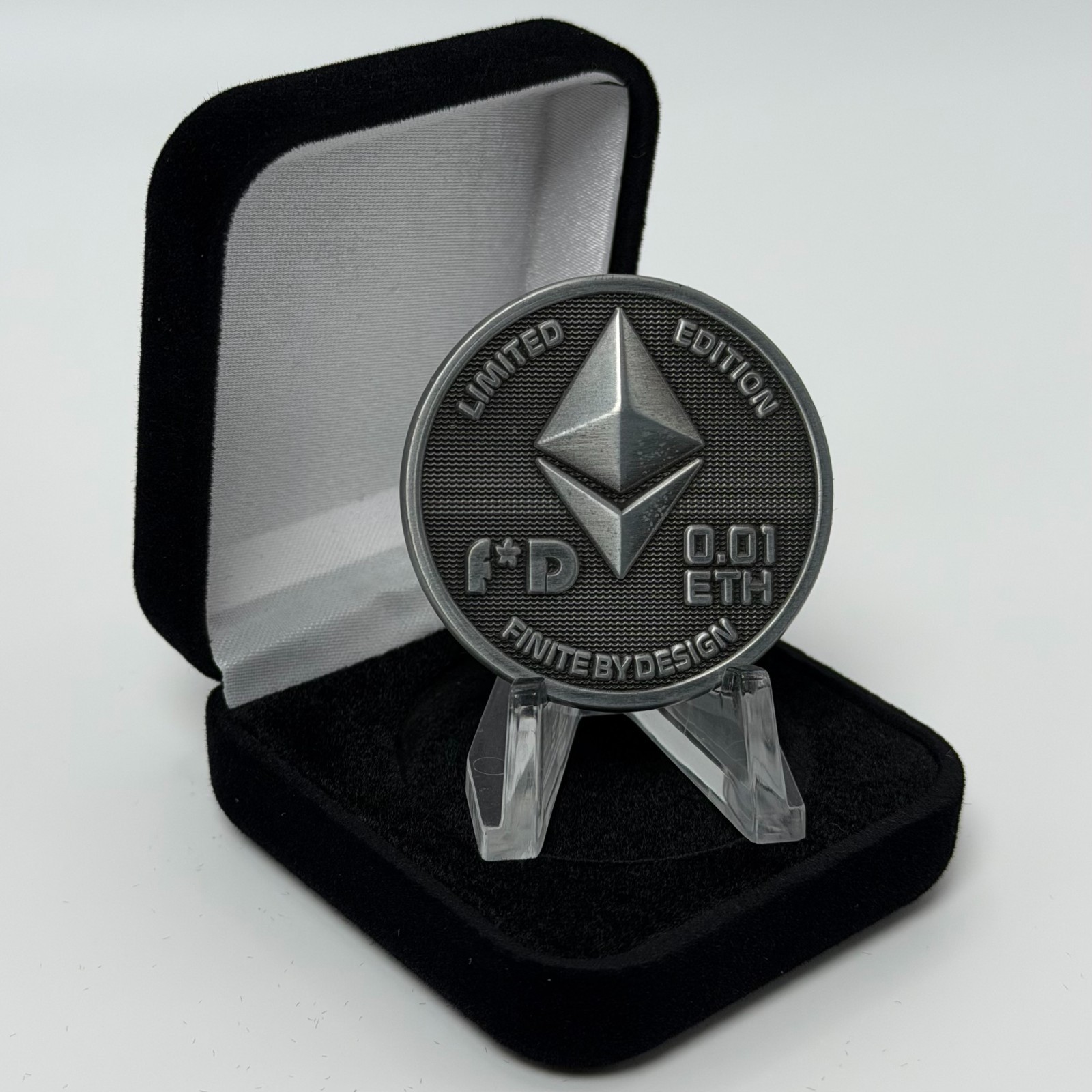 Ethereum Physical Coin Crypto Cold Storage Wallet ETH Collectible