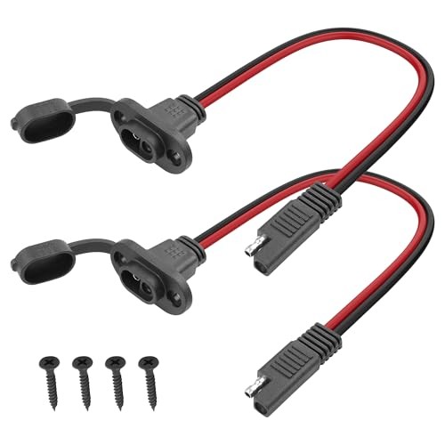 2 Pack SAE Quick Connector Harness 12AWG 1.3FT/40CM Rectangular SAE-SAE