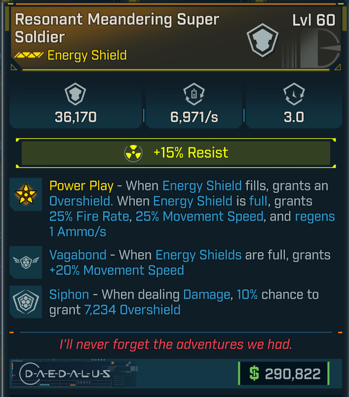 Borderlands 4⭐RESONANT MEANDERING SUPER SOLDIER SHIELD⭐VAGABOND⭐SIPHON