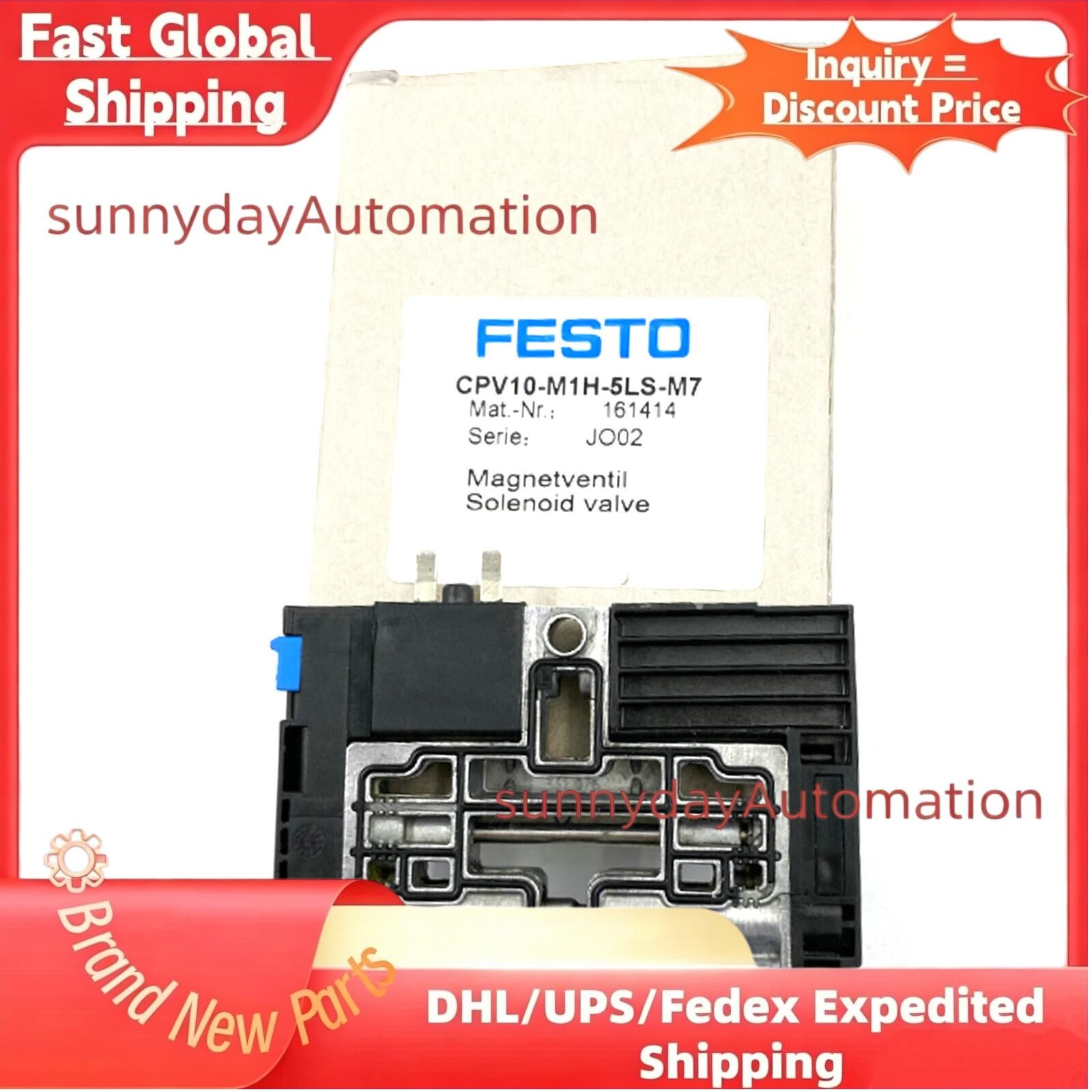 New FESTO CPV10-M1H-5LS-M7 161414 Solenoid Valve in box
