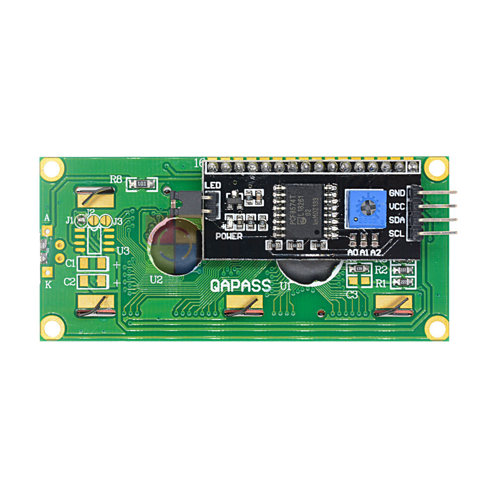 IIC/I2C/TWI/SP​​I Serial Interface 16X2 Character Blue 1602 LCD Display Module