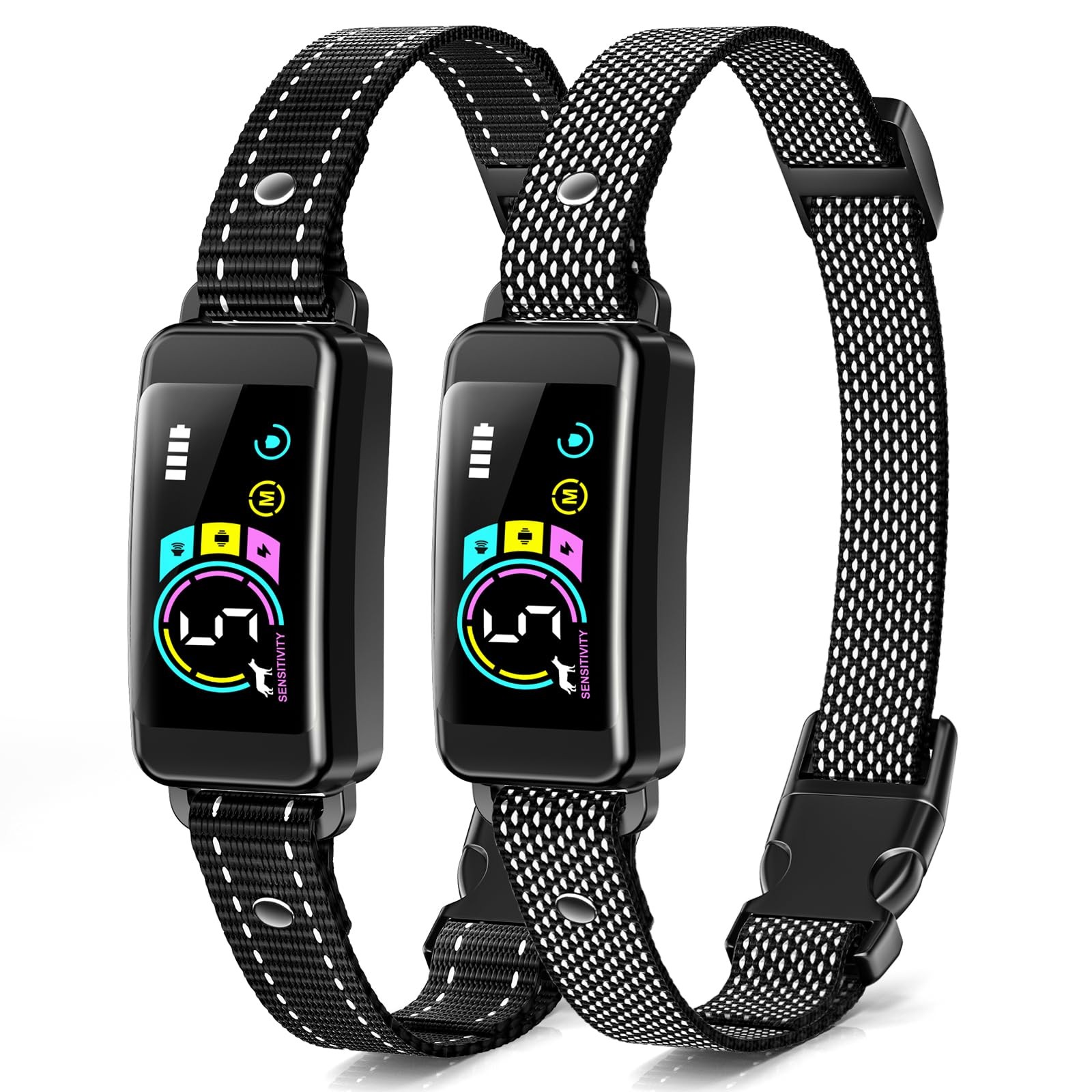 Bark Collar, 2 Pack Smart Dog Bark Collar for Large Medium Small Dogs, Anti B...