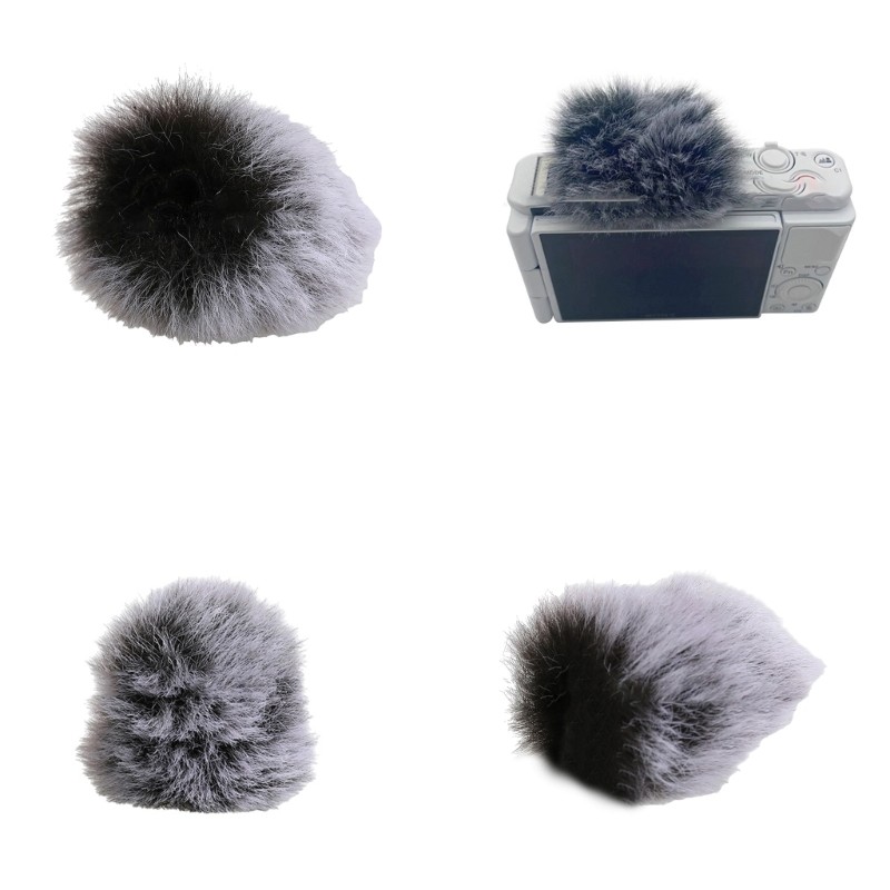 Vloggers Essential Noise Reduction Furry Mic Cover for ZV1 ZV1F ZVE10 ZVE1
