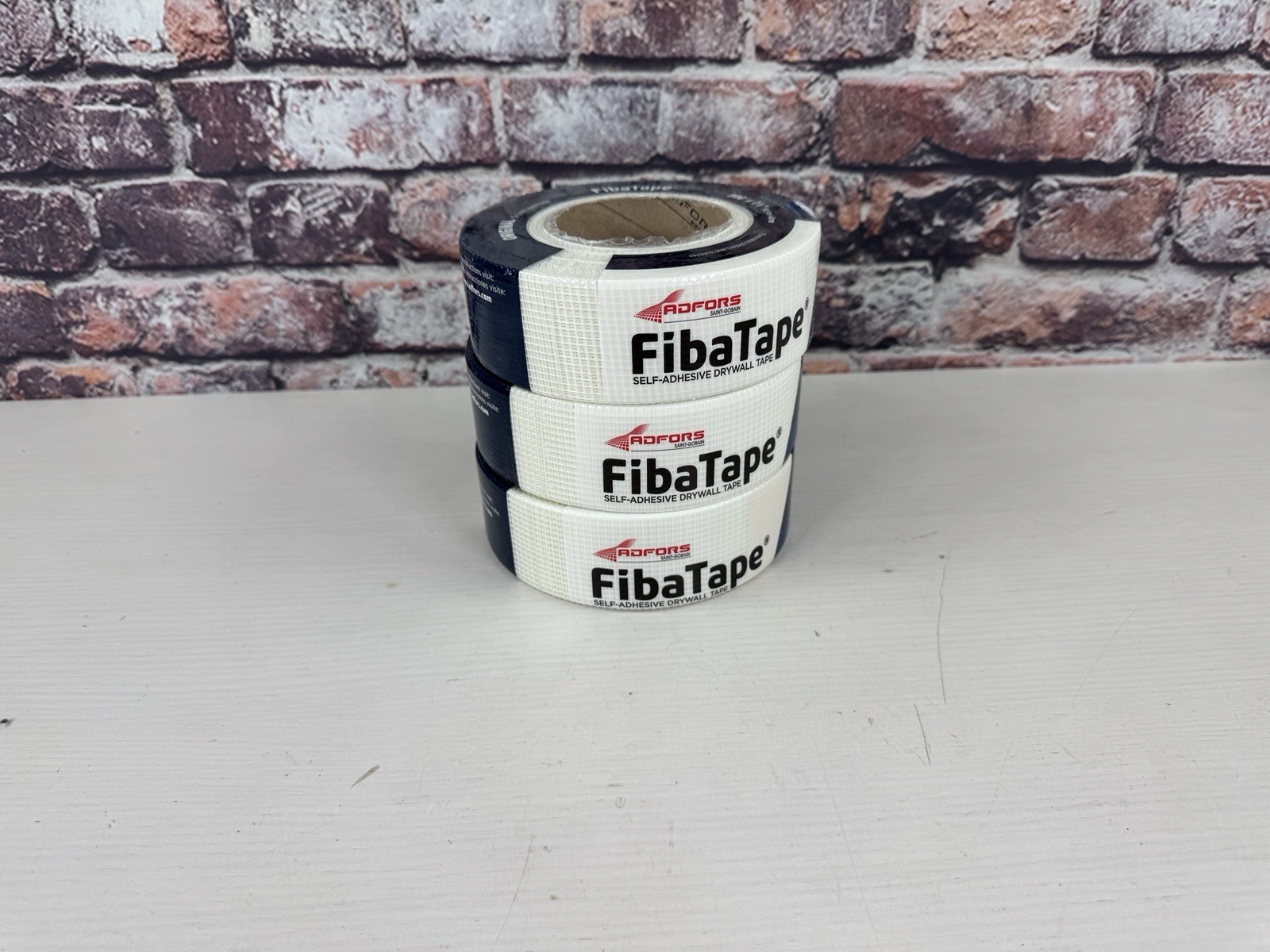 ADFORS FibaTape 300 ft. L X 1-7/8 in.   W Fiberglass Mesh White Self- lot of 3