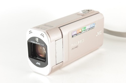 JVC Everio GZ-V590-N Full HD Camcorder Pink Tested Working Japan