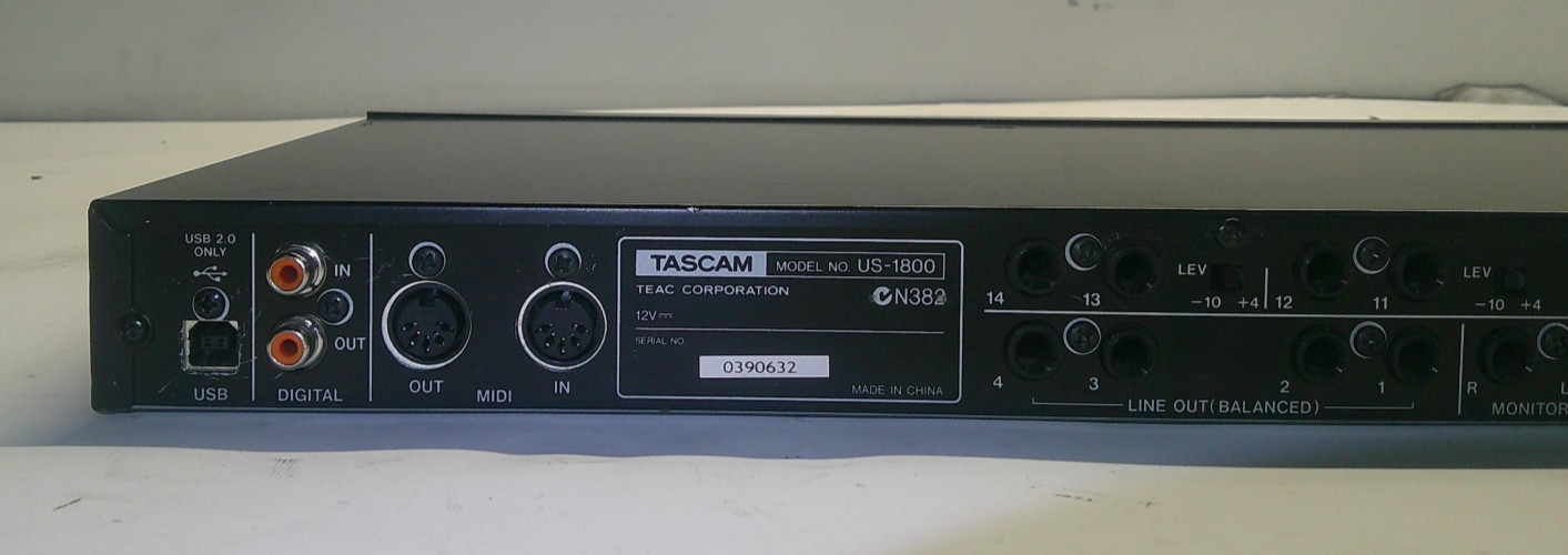 TASCAM US-1800 USB 2.0 Audio/MIDI Interface