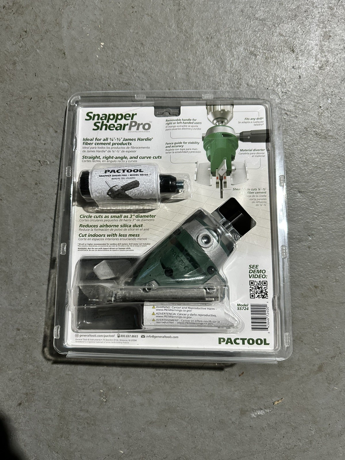 Snapper Shear Pro SS724 Pactool Hardie Backer Cutter