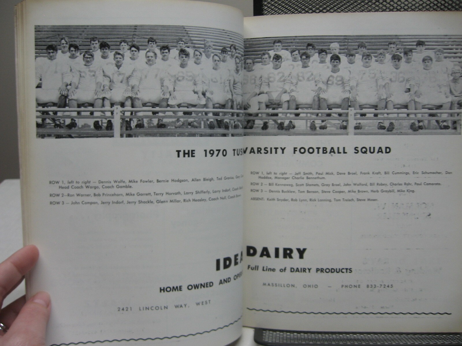 1970 Football Program Tuslaw Mustangs vs Northwest