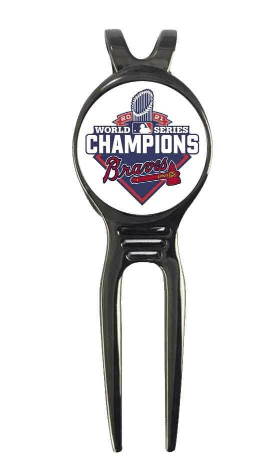Atlanta Braves 2021 World Series Champs MLB Golf Ball Marker + Black Divot Tool