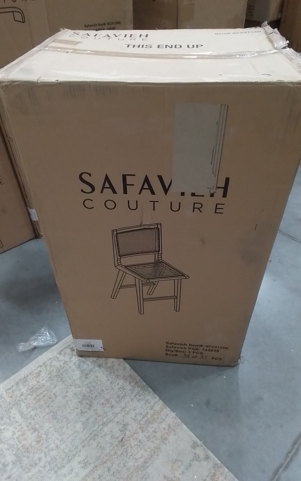 Safavieh HATTIE FRENCH CANE COUNTER STO, Reduced Price 2172749823 SFV4139B