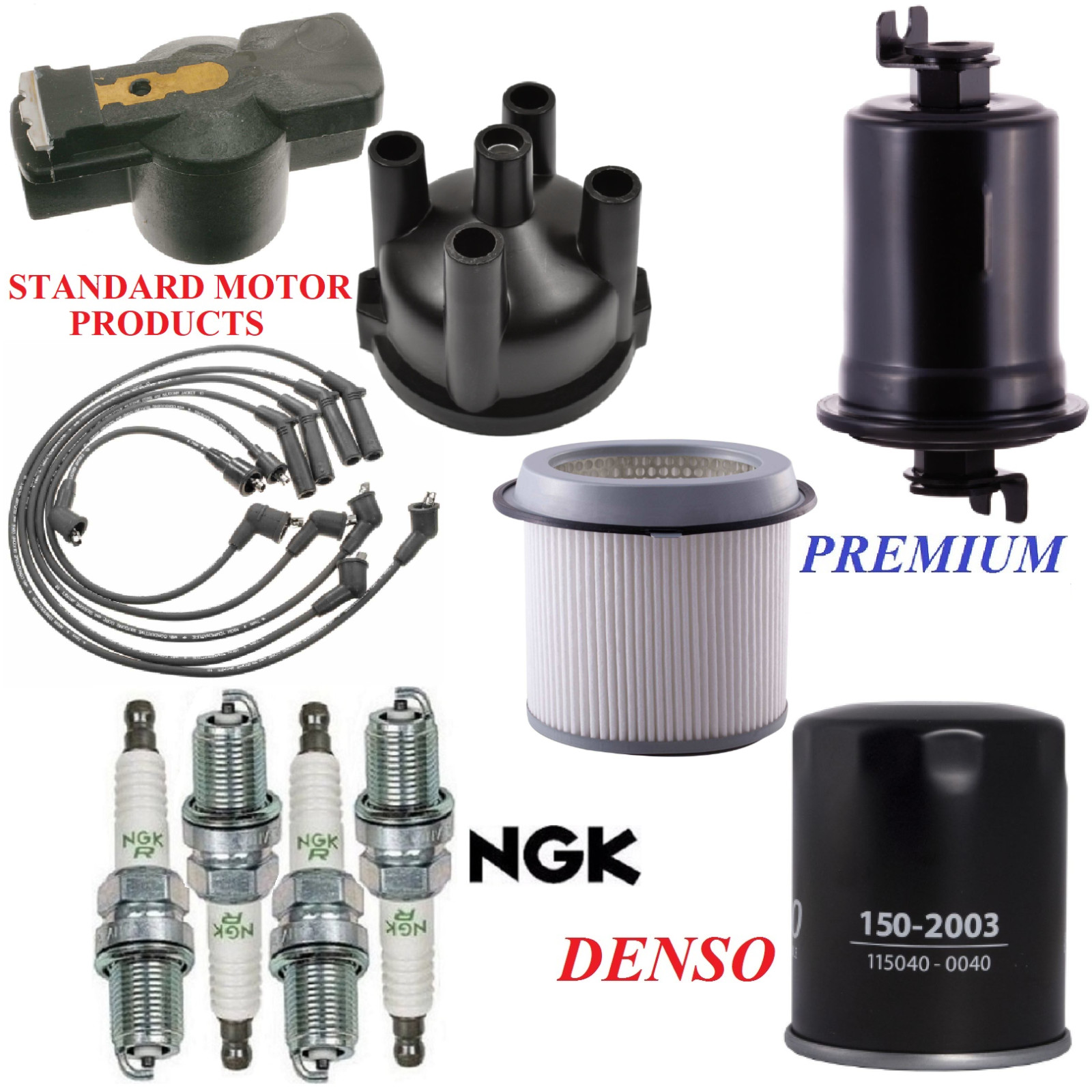 Tune Up Kit Filters Cap Wire Spark Plugs For PLYMOUTH COLT L4 2.0L; 4WD 1988