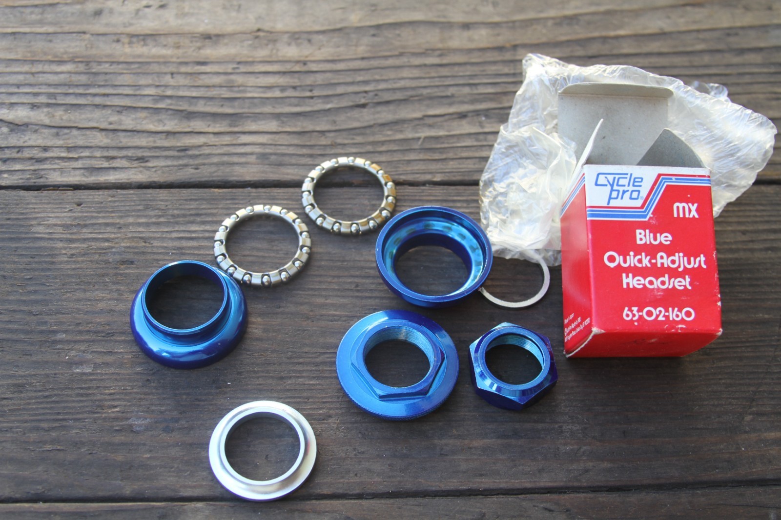 Cycle Pro MX  quick adjust headset 1" 32.7 26.4 NEW NOS 1982 21.1 BLUE