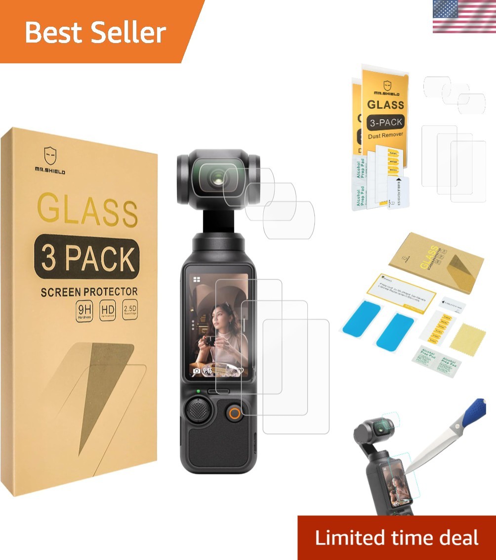 Durable Tempered Glass Screen Protector 3+3 for DJI Osmo - Easy Install