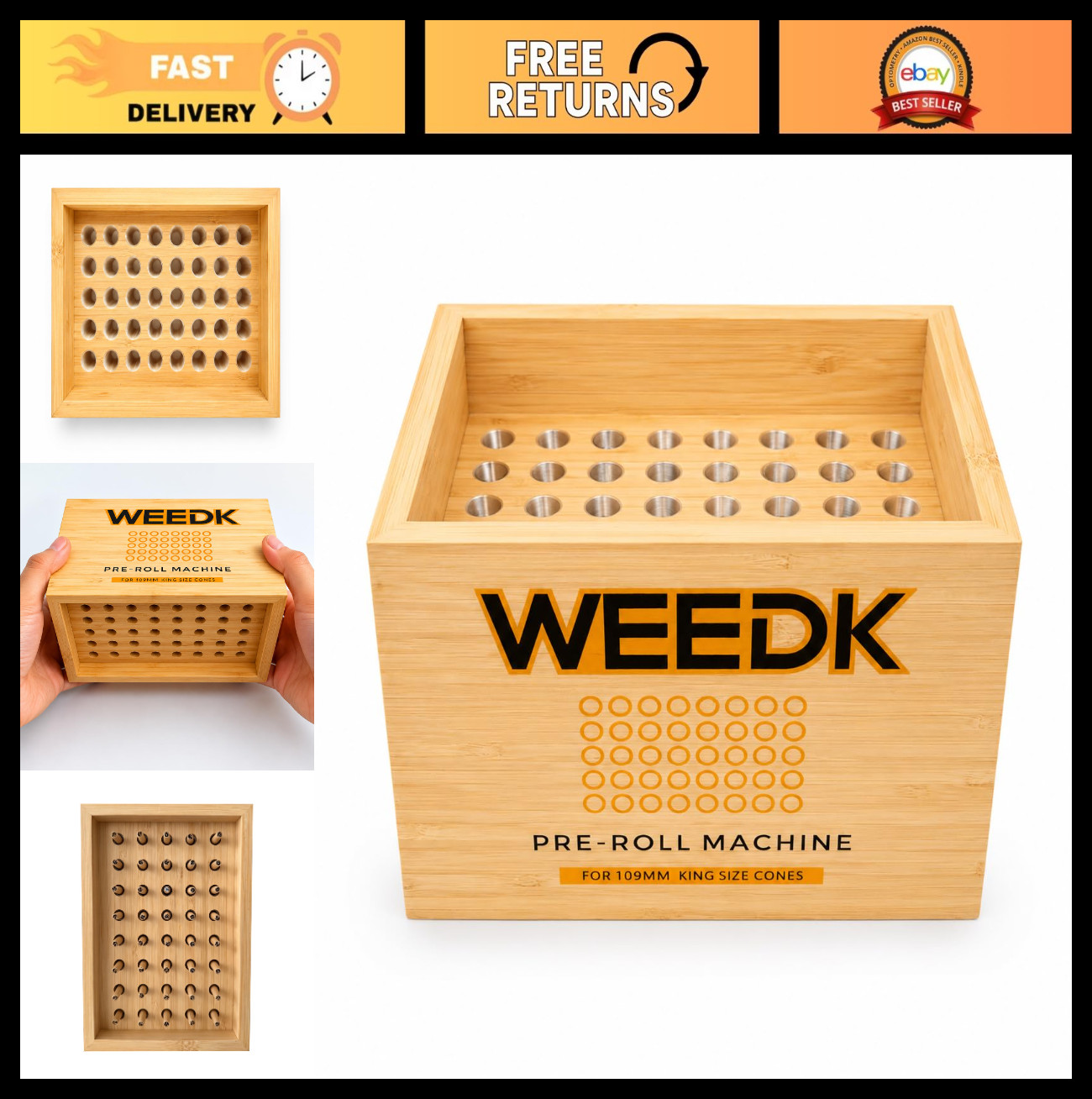 Efficient Cone Filler Machine for 40 King Size Pre-Roll Cones | Fast Bump Box