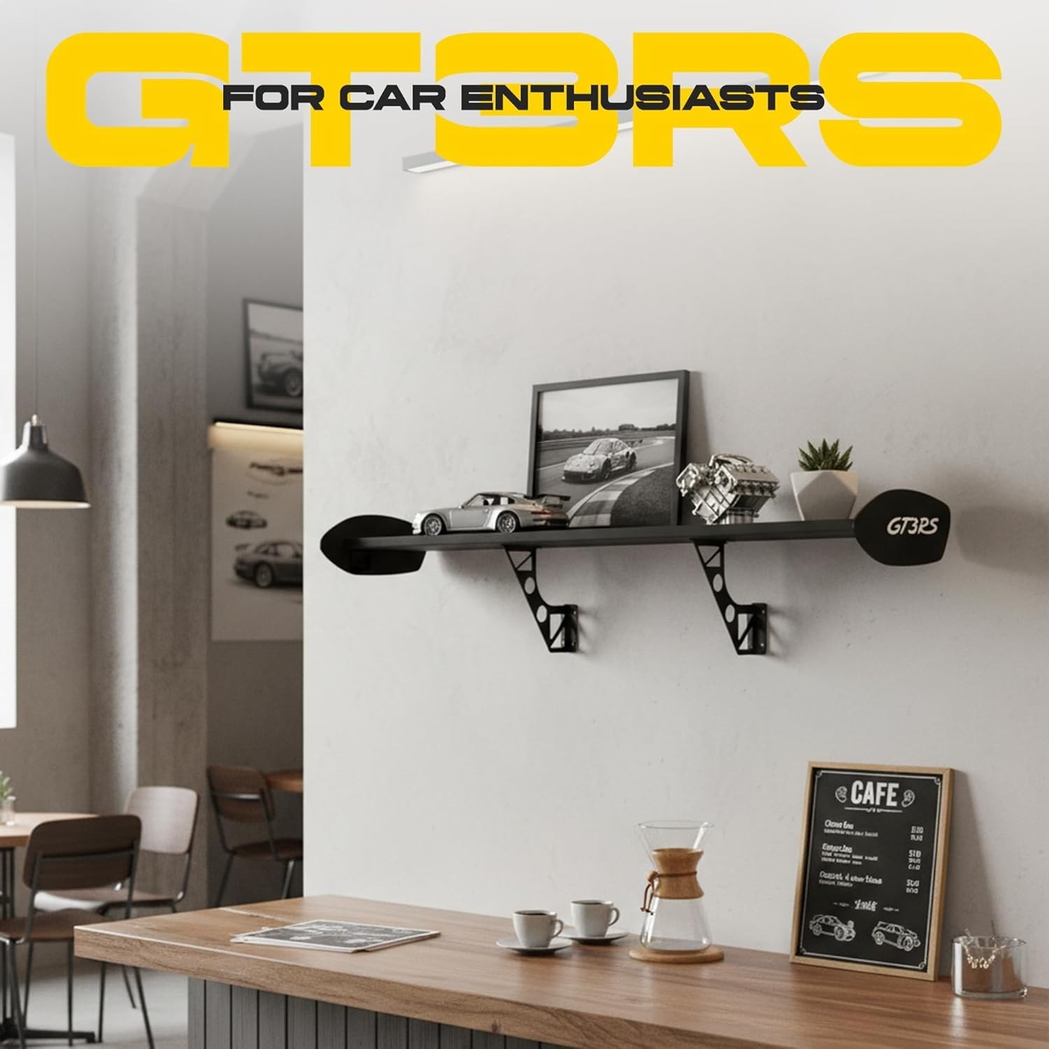 GT3RS Spoiler Shelf – Wall Mounted Car Shelf - Garage Shelving