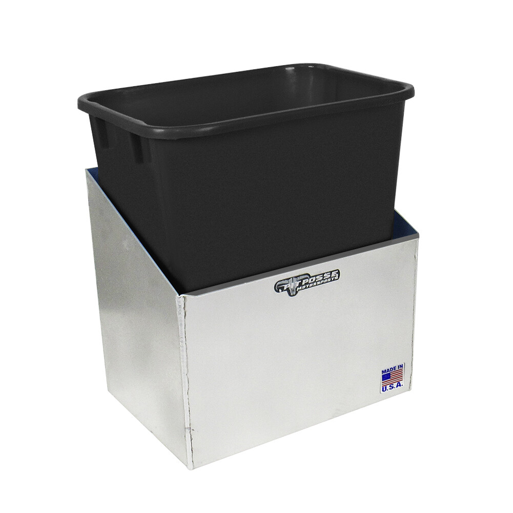 Pit Posse Aluminum Trash Container Holder Storage Trailer Organizer-Made in USA