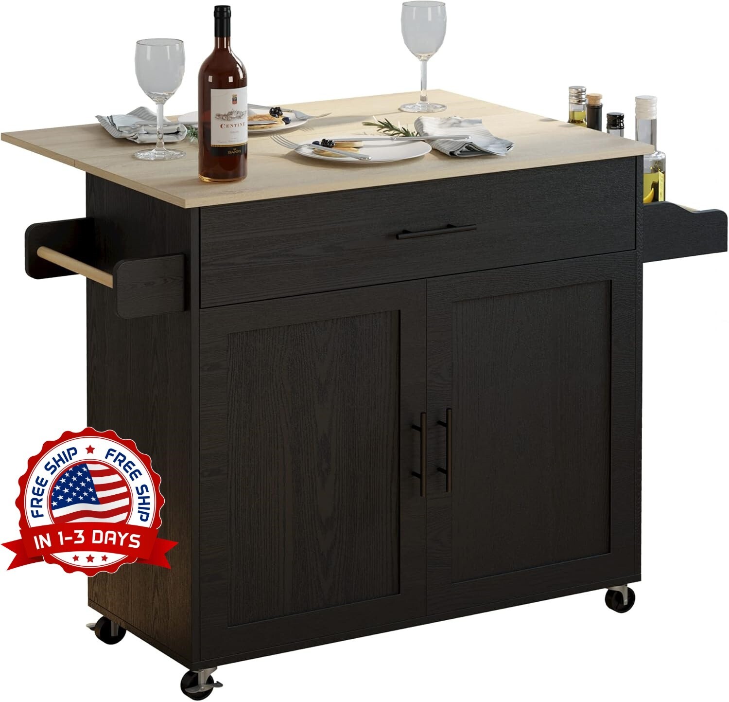 Organizador De Carro Isla Cocina Gabinete Almacenamiento Estante Especias Toalla