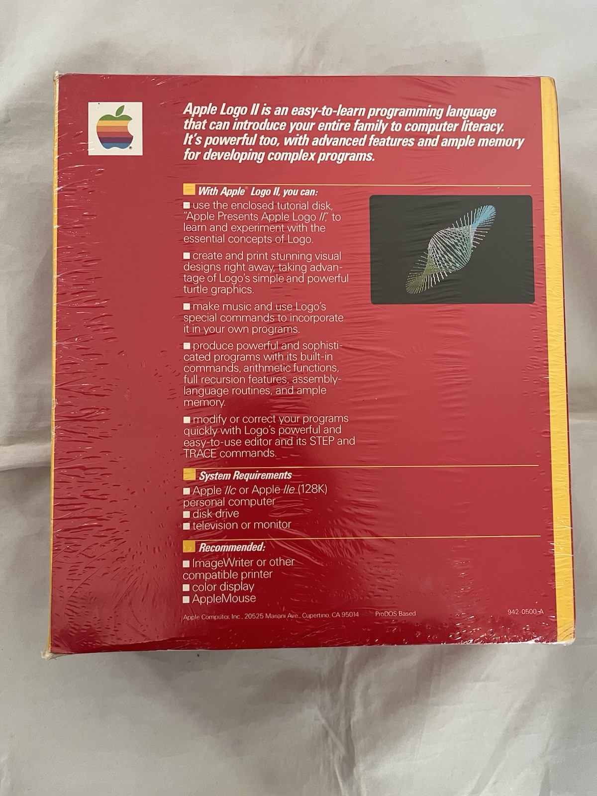 Apple Logo II Vintage Computer Software Program Brand New Sealed
