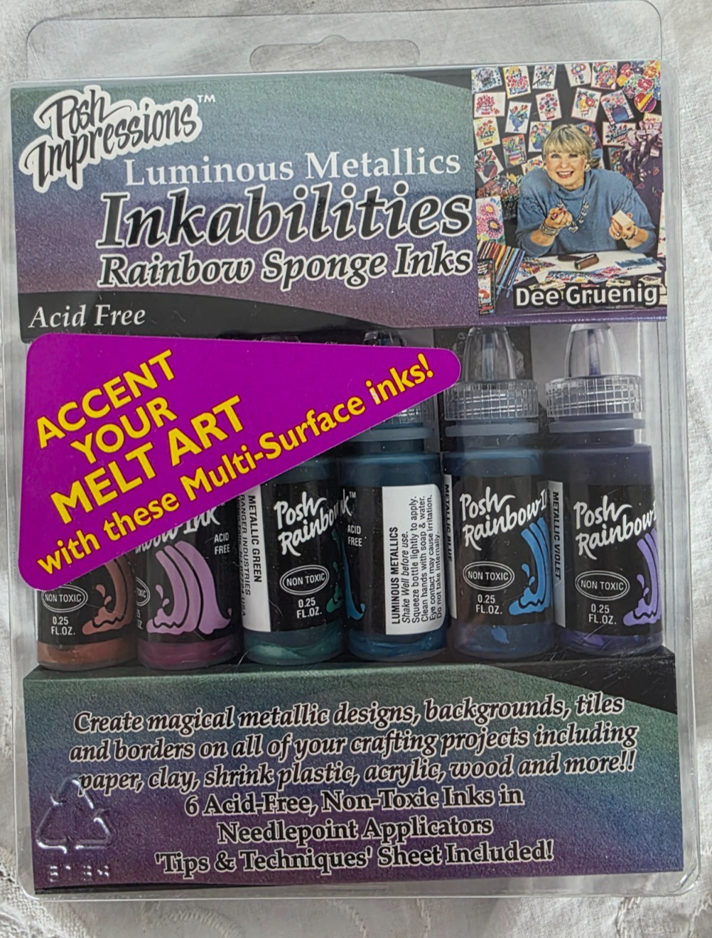 Posh Impressions LUMINOUS METALLICS Inkabilities PSH14010 Dee Gruenig Ranger Ink