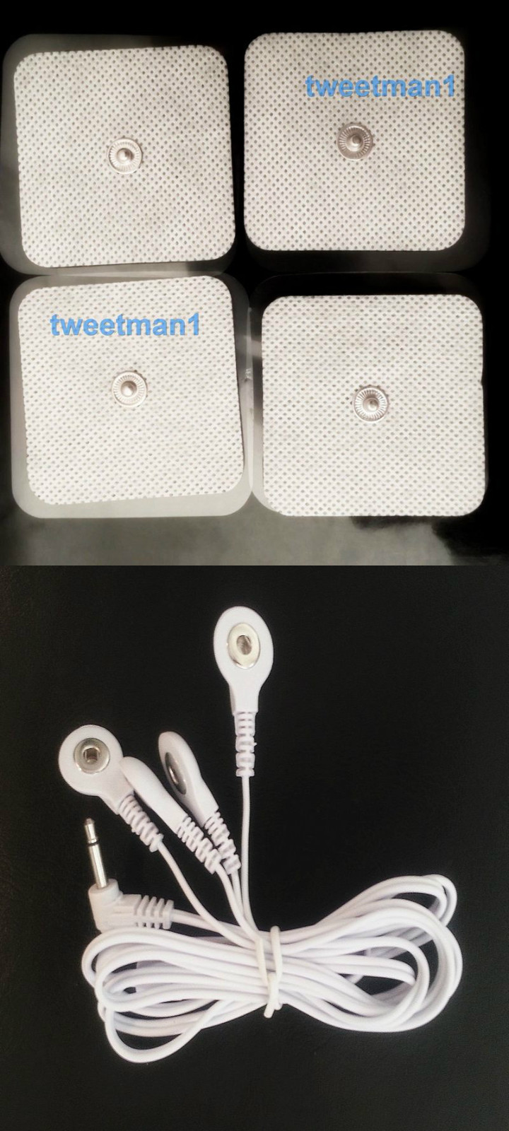 COMPATIBLE CABLE + PADS (8) FOR OMRON PM3030 HV-F125, HV-F126, HV-F127, HV-F128