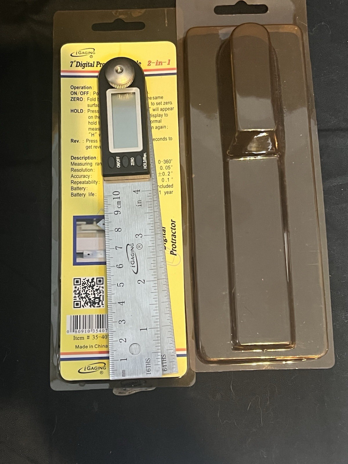iGaging 360 Degrees Digital Protractor 7" 2 in 1