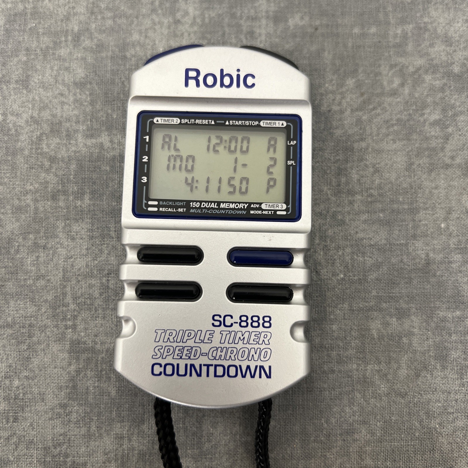 Robic SC-888 Triple Timer Speed Chrono Countdown Stopwatch
