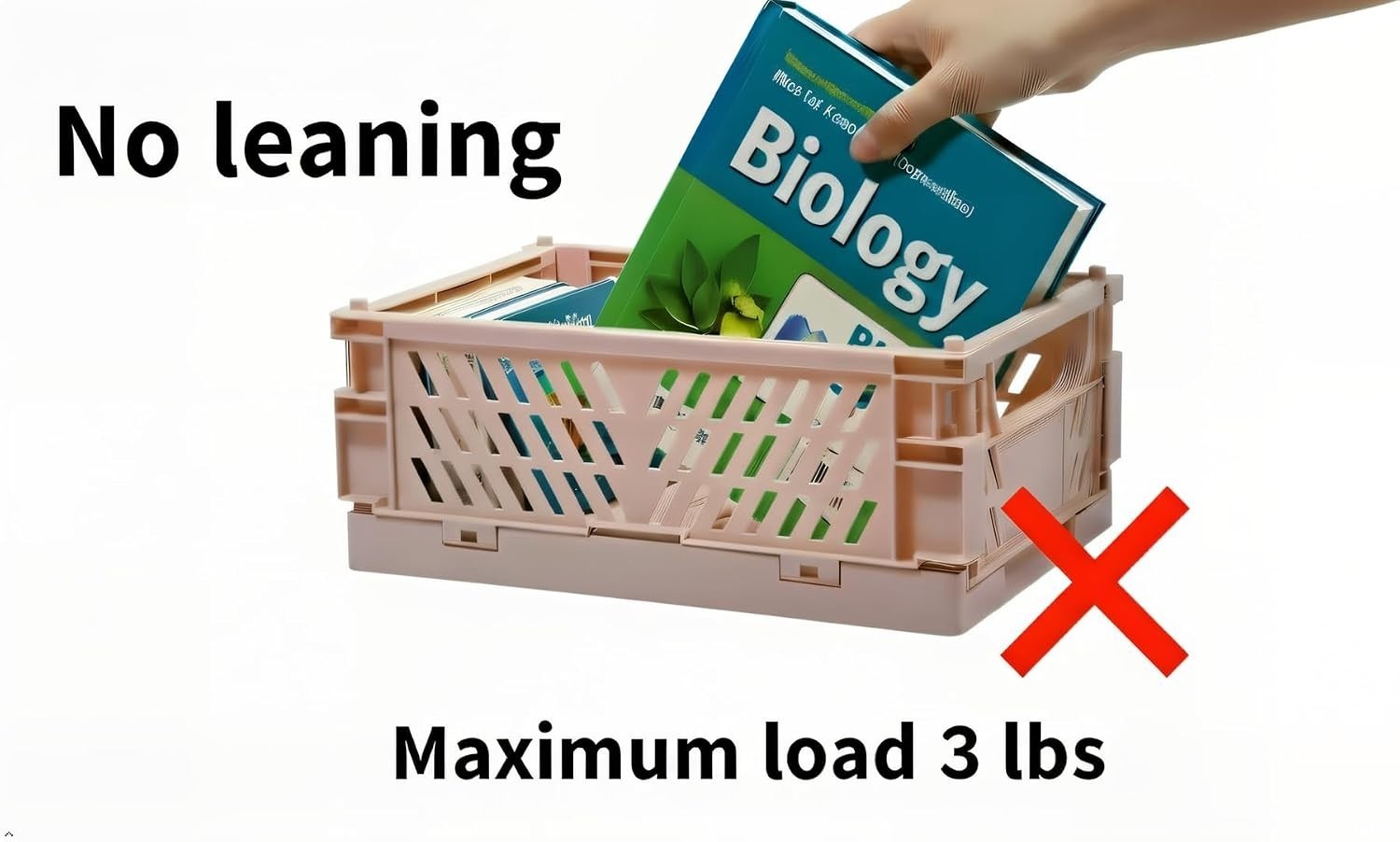 Space-Saving 4 Pack Plastic Folding Crates - Versatile Storage Baskets in Pastel