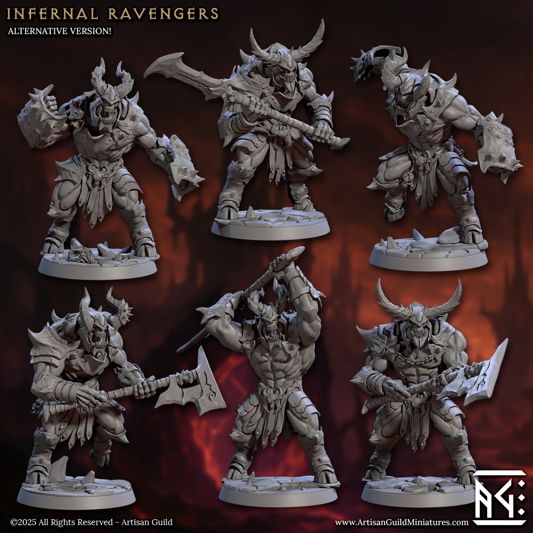 Infernal Warrior - Devil Fighter - Flail - Artisan Guild - Dungeons and Dragons