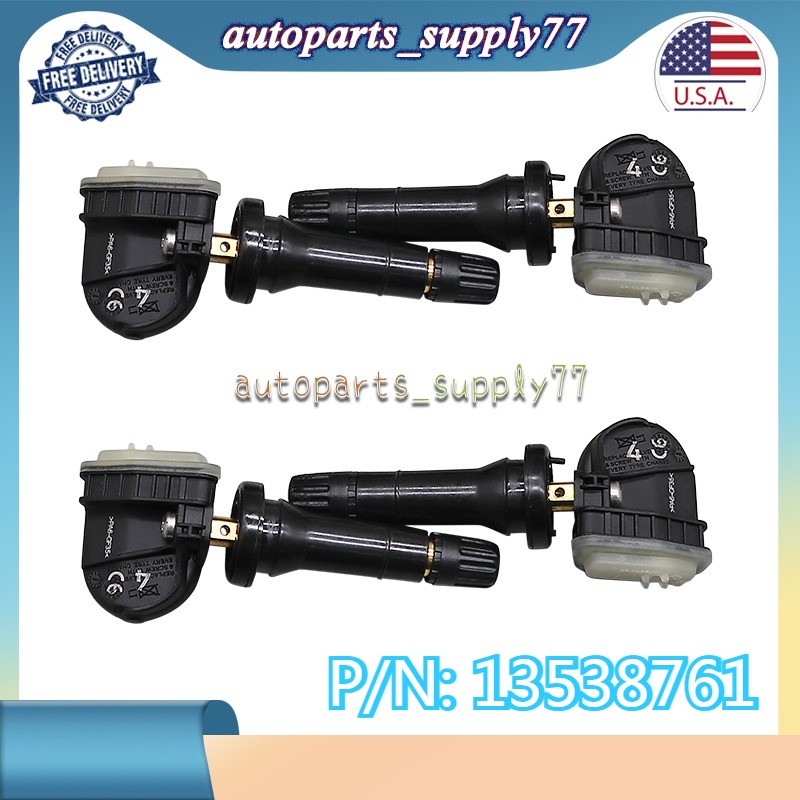 For GM Chevy Colorado Cadillac CT4 13538761 Tire TPMS Sensors 13556202 (4) NEW
