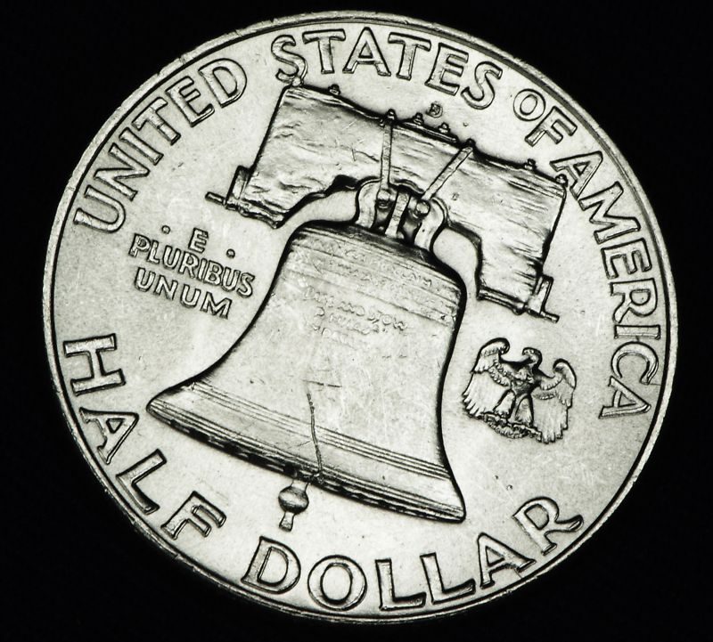1951-d Franklin Half.100%Full Bell lines. BU (Inventory A)