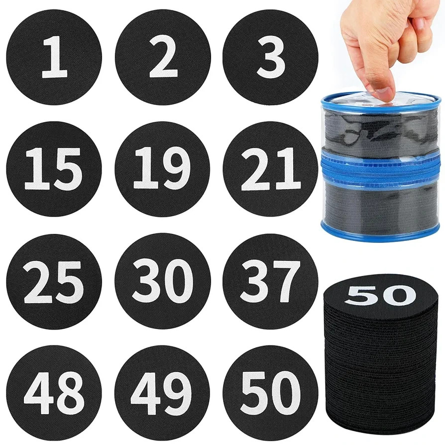 Wizia Carpet Dots 50 Pack Numbered 1-50 4" Floor Markers for Classroom Use
