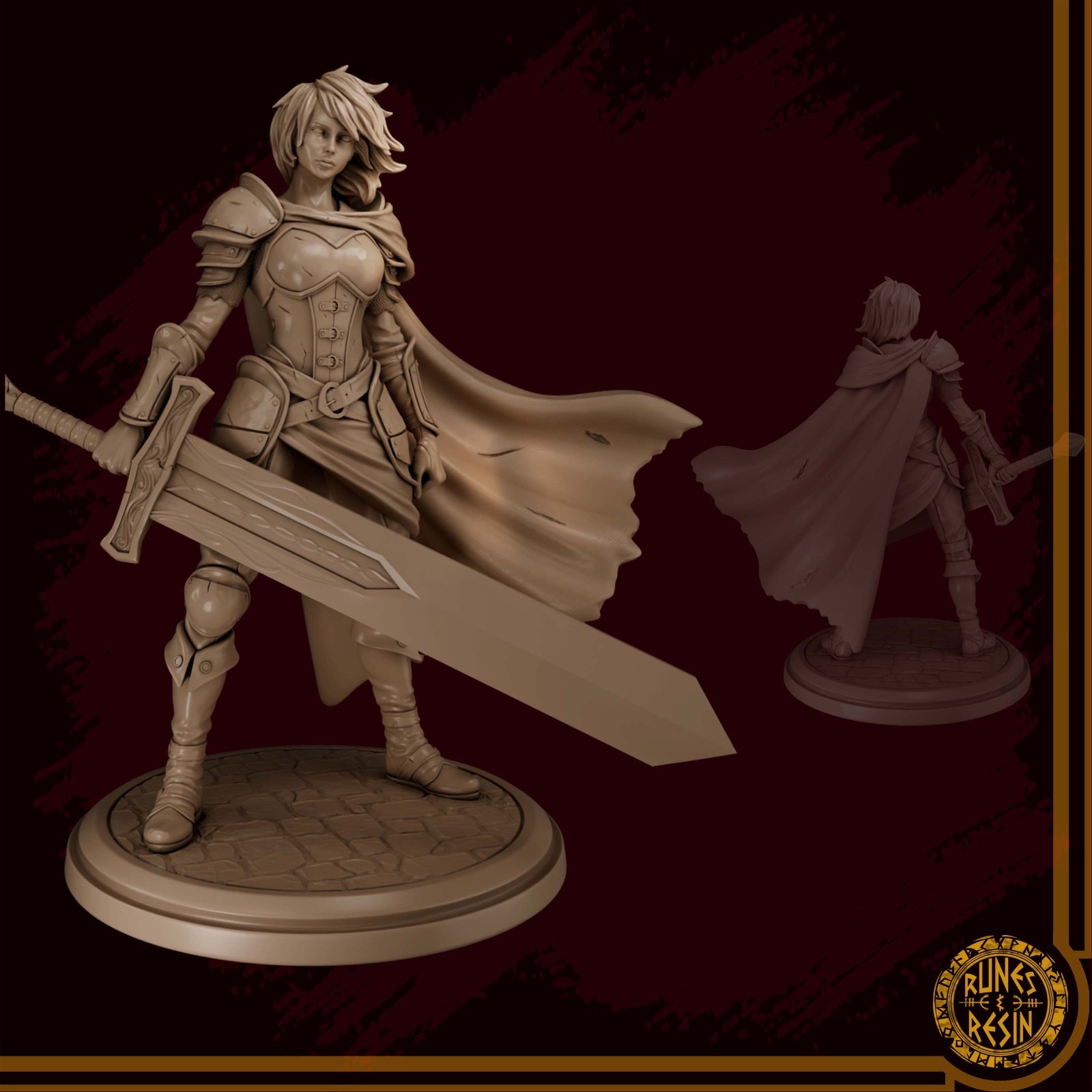 Dungeons & Dragons Playable Character Female Human Rustwind - Paladin, Fighter