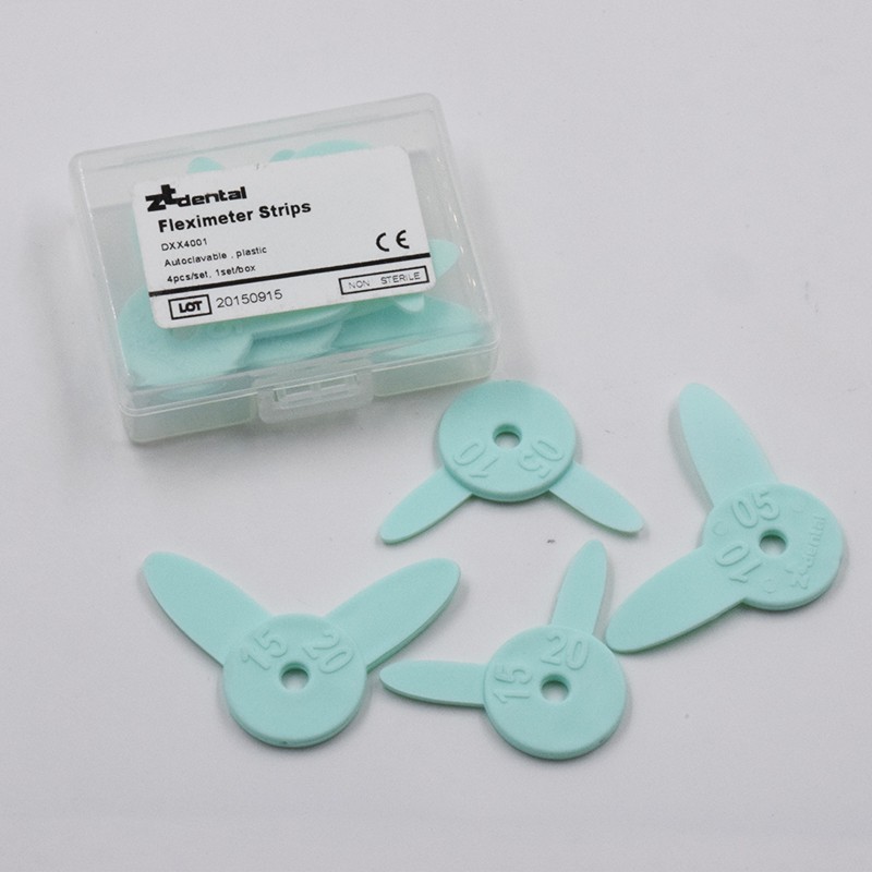4 Pcs Dental Interproximal Fleximeter Strips Interdental Space Measurement Ruler