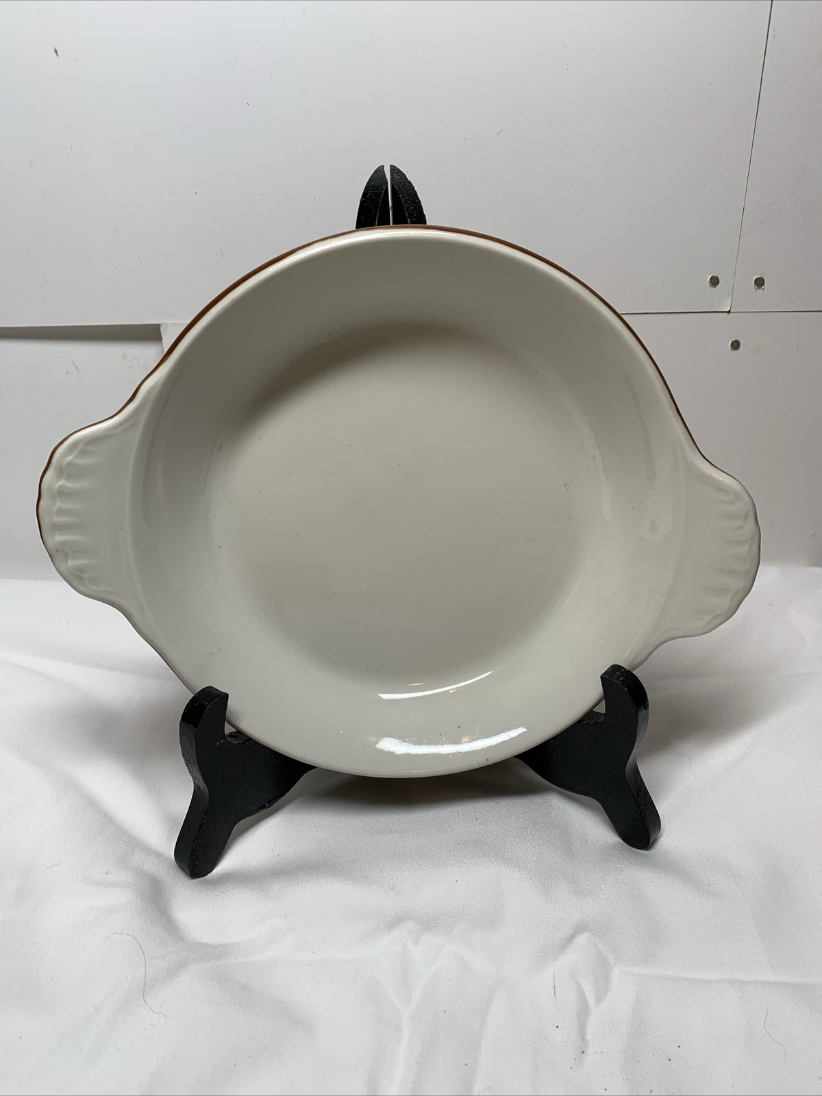 Vintage Brown Hall Pottery Au Gratin, Baking, Side Dish, 434, 6.5",