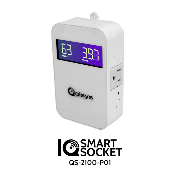 Qolsys IQ Smart Socket QS-2100-p01 Z-wave Device Dual Module Controls Lamps New