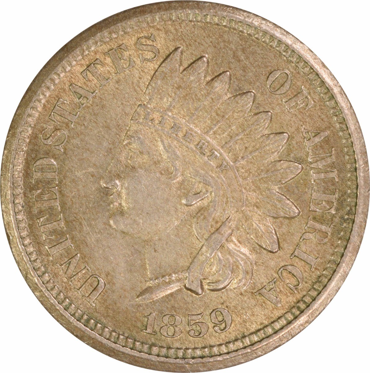 1859 Indian Cent AU Slider Uncertified #703