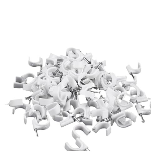100 Cable Clamps, 4mm Cable Management, Ethernet Cable Clamps,
