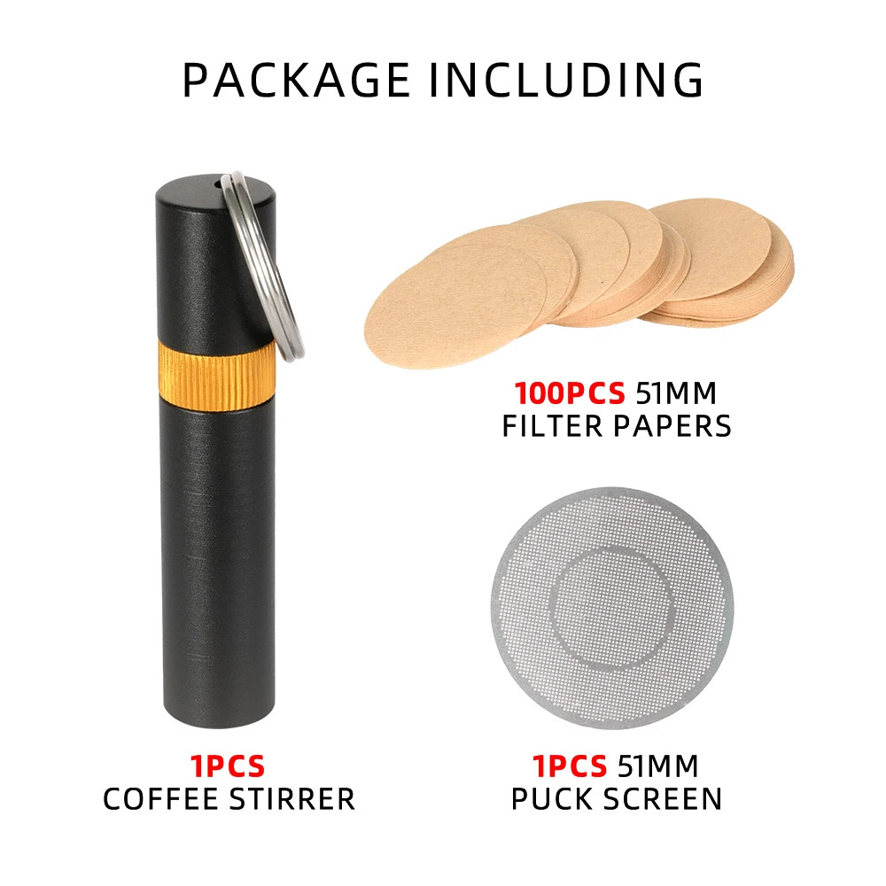 Espresso Puck Screen,Coffee Filter Paper,Coffee Stirrer Distribution Tool