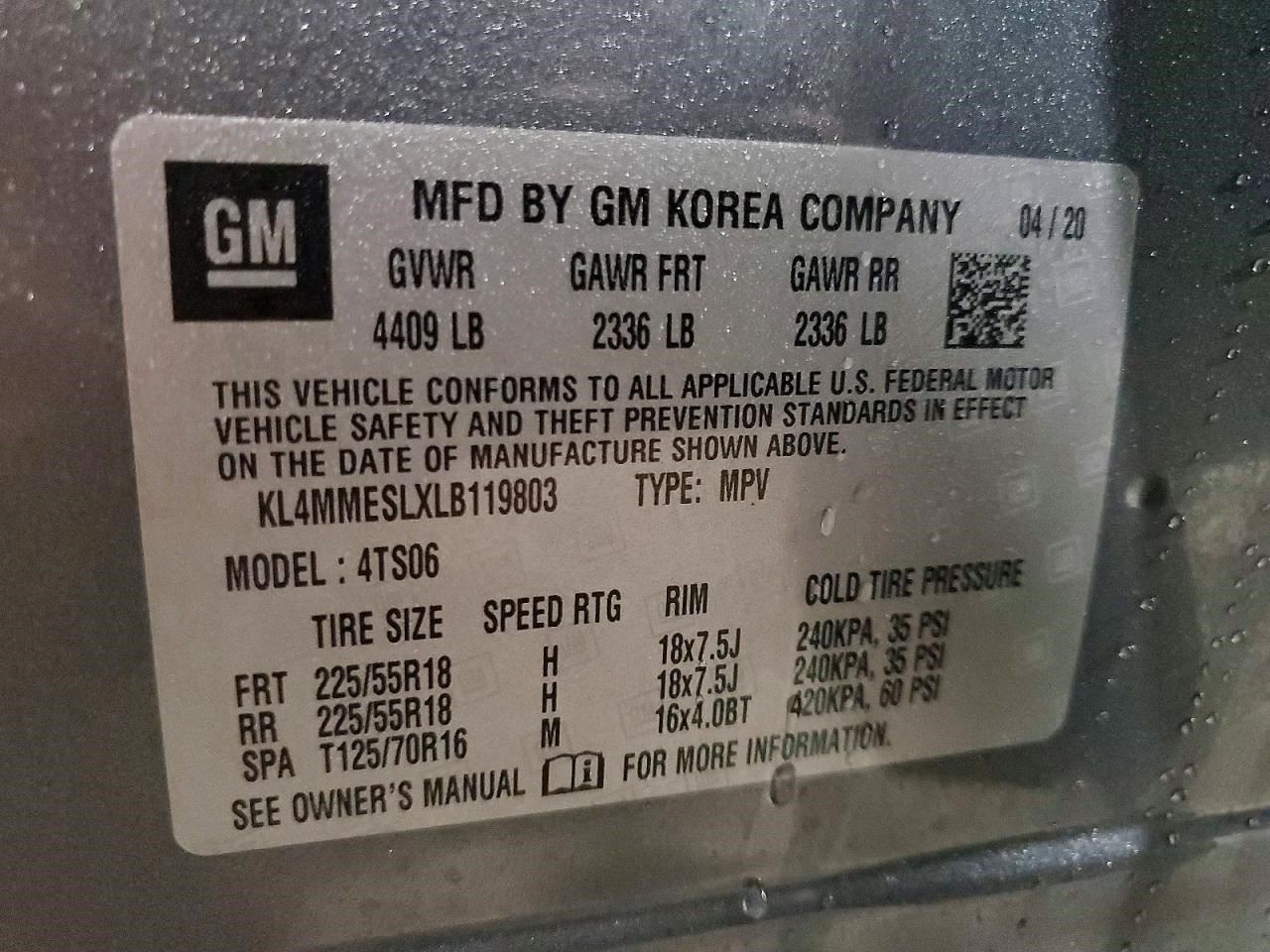 Passenger Camera/Projector Radar Unit Fits 20-25 ENCORE GX 2109757