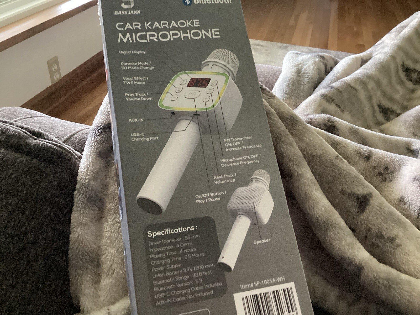 Bass Jax Portable Bluetooth Car Karaoke Microphone