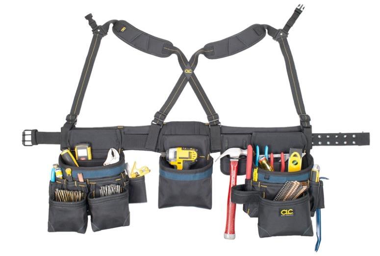 NEW CLC 2617 28 POCKET CARPENTERS POLY FABRIC SIGNATURE TOOL BELT BAG  1541580
