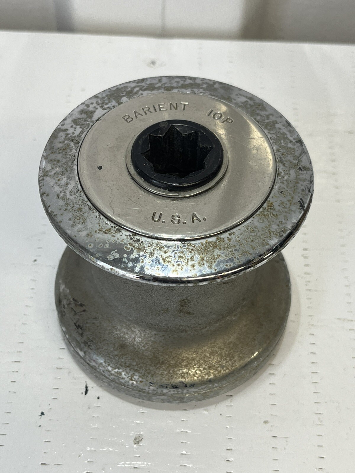 Chromed Brass Barient 10P Sailboat Winch