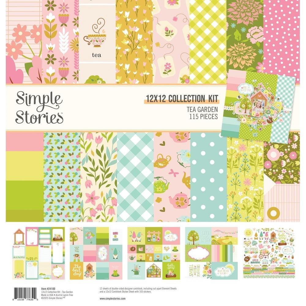 Simple Stories Tea Garden collection kit  scrapbooking