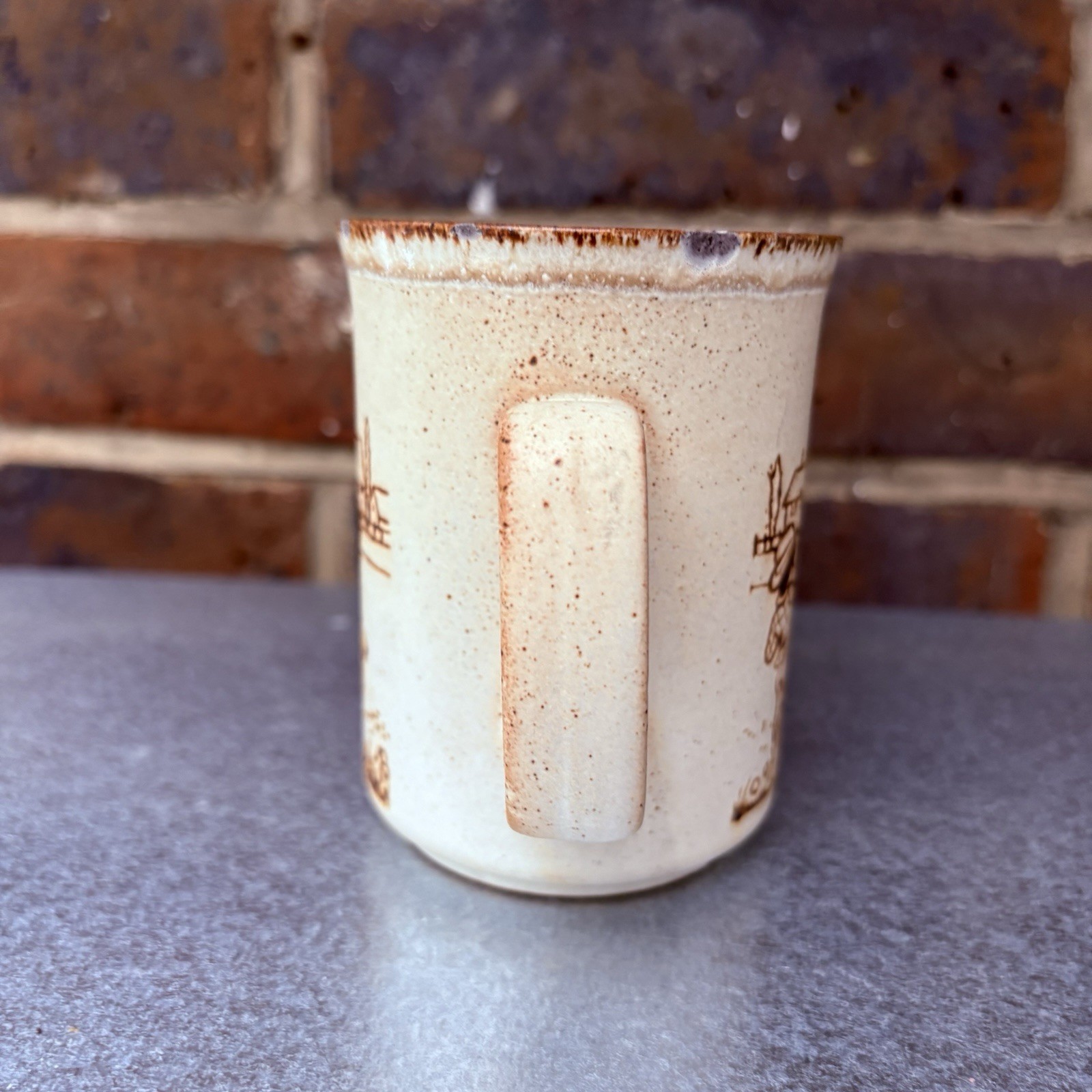Dunoon Ceramics Stoneware Mug - Speckled Children Playground Scene