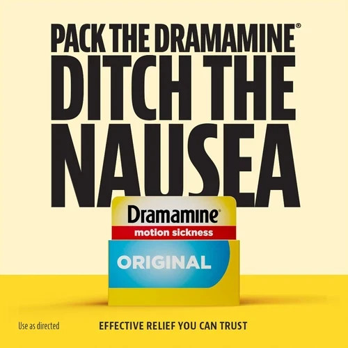 Dramamine Original, Motion Sickness Relief, 36 Count New Free Ship...