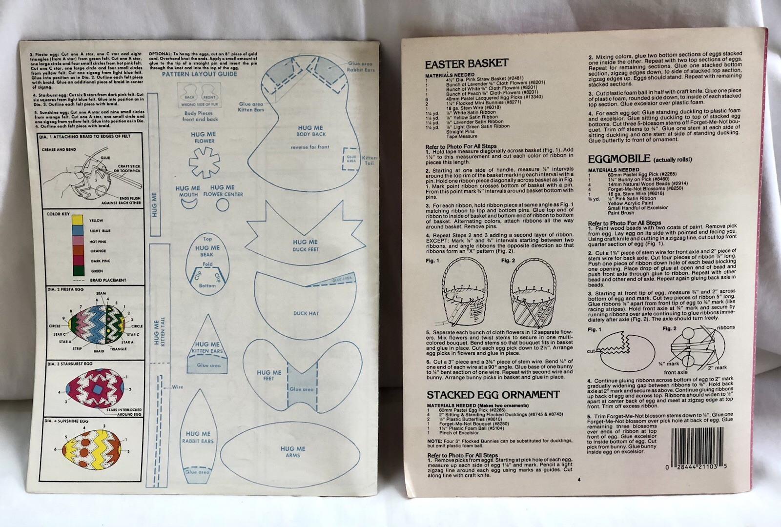 1980s EASTER PARADE Projects FIBRE CRAFT PATTERN LEAFLET
