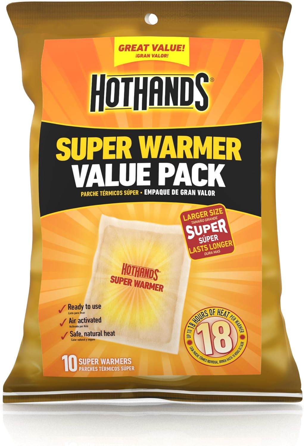 Body & Hand Super Warmers - Long Lasting Natural Odorless Air Activated Warmers